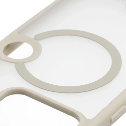 Etui z pierścieniem magnetycznym Bizon Case MatteO do Nothing Phone (3) przydymione-beżowe