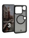 Etui z pierścieniem magnetycznym Bizon Case MatteO do Nothing Phone (3) przydymione-czarne