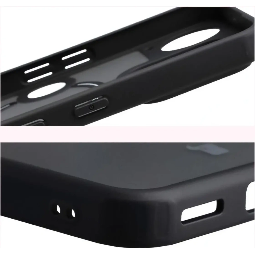 Etui z pierścieniem magnetycznym Bizon Case MatteO do Nothing Phone (3) przydymione-czarne