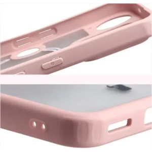 Etui z pierścieniem magnetycznym Bizon Case MatteO do Nothing Phone (3) przydymione-jasnoróżowe