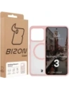 Etui z pierścieniem magnetycznym Bizon Case MatteO do Nothing Phone (3) przydymione-jasnoróżowe