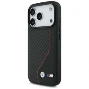 Etui BMW M Carbon Line & Logo MagSafe do Apple iPhone 17 Pro czerwony