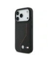 Etui BMW M Carbon Line & Logo MagSafe do Apple iPhone 17 Pro czerwony
