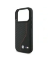 Etui BMW M Carbon Line & Logo MagSafe do Apple iPhone 17 Pro czerwony