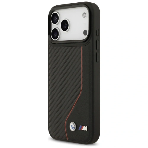 Etui BMW M Carbon Line & Logo MagSafe do Apple iPhone 17 Pro Max czerwony