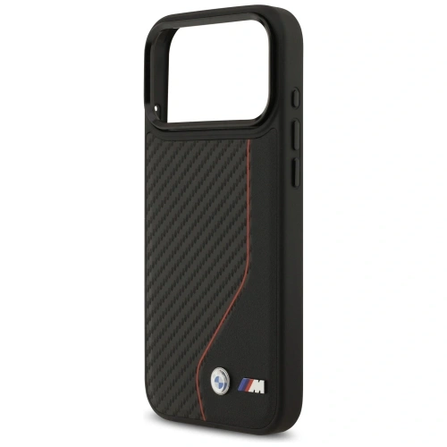 Etui BMW M Carbon Line & Logo MagSafe do Apple iPhone 17 Pro Max czerwony