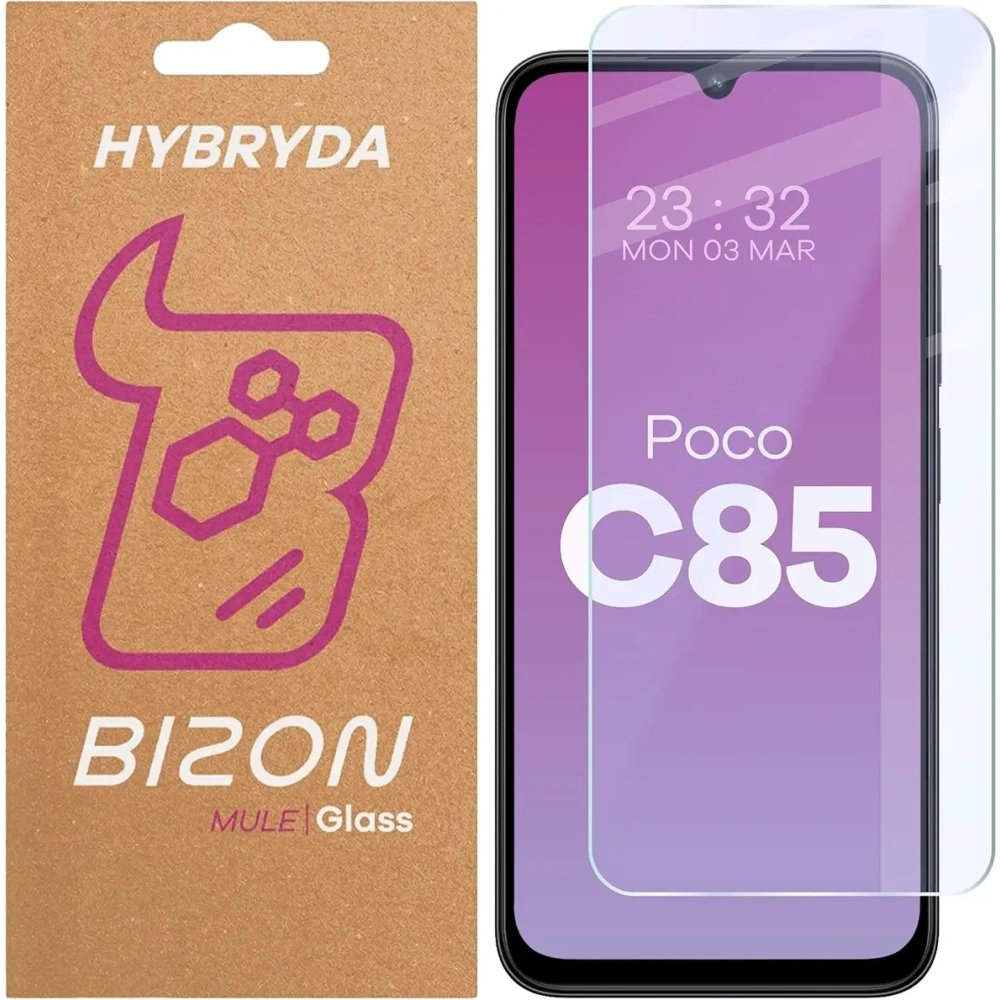 Elastyczne szkło hybrydowe Bizon Glass Mule do Xiaomi POCO C85 4G
