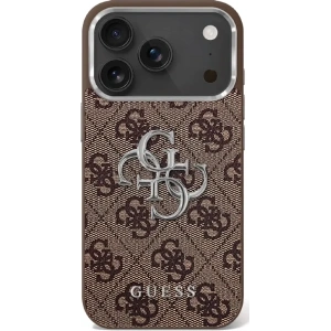 Etui Guess 4G Big 4G Classic Logo do Apple iPhone 17 brązowy srebrny