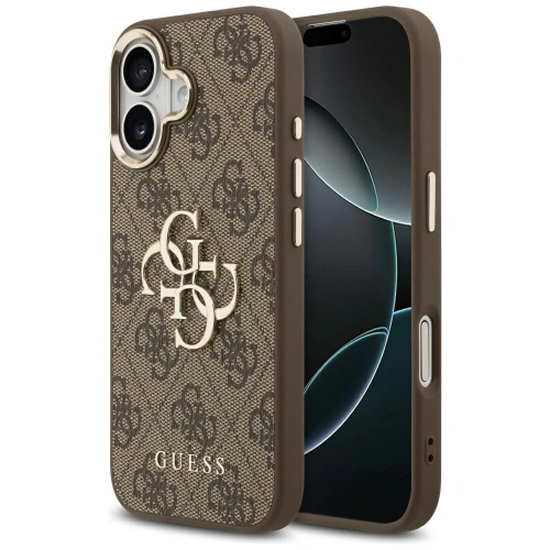 Etui Guess 4G Big 4G Classic Logo do Apple iPhone 17 brązowy złoty