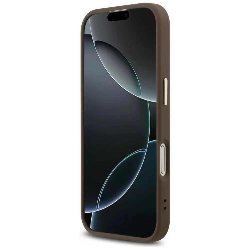 Etui Guess 4G Big 4G Classic Logo do Apple iPhone 17 brązowy złoty