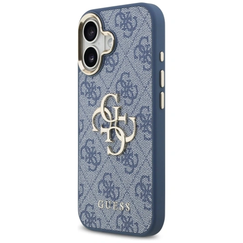 Etui Guess 4G Big 4G Classic Logo do Apple iPhone 17 niebieski złoty