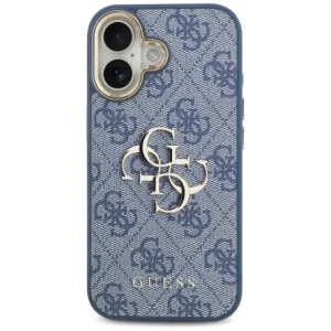 Etui Guess 4G Big 4G Classic Logo do Apple iPhone 17 niebieski złoty