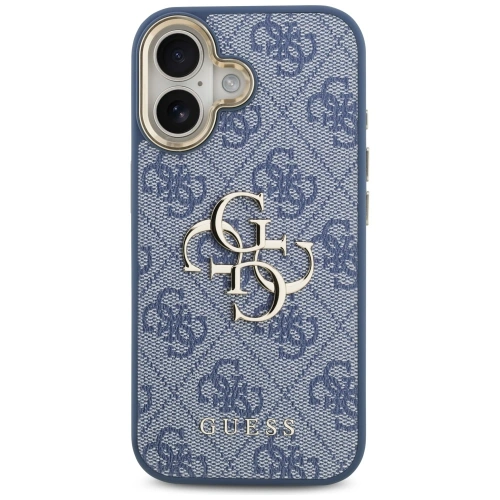 Etui Guess 4G Big 4G Classic Logo do Apple iPhone 17 niebieski złoty