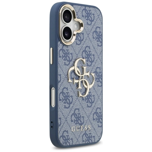 Etui Guess 4G Big 4G Classic Logo do Apple iPhone 17 niebieski złoty