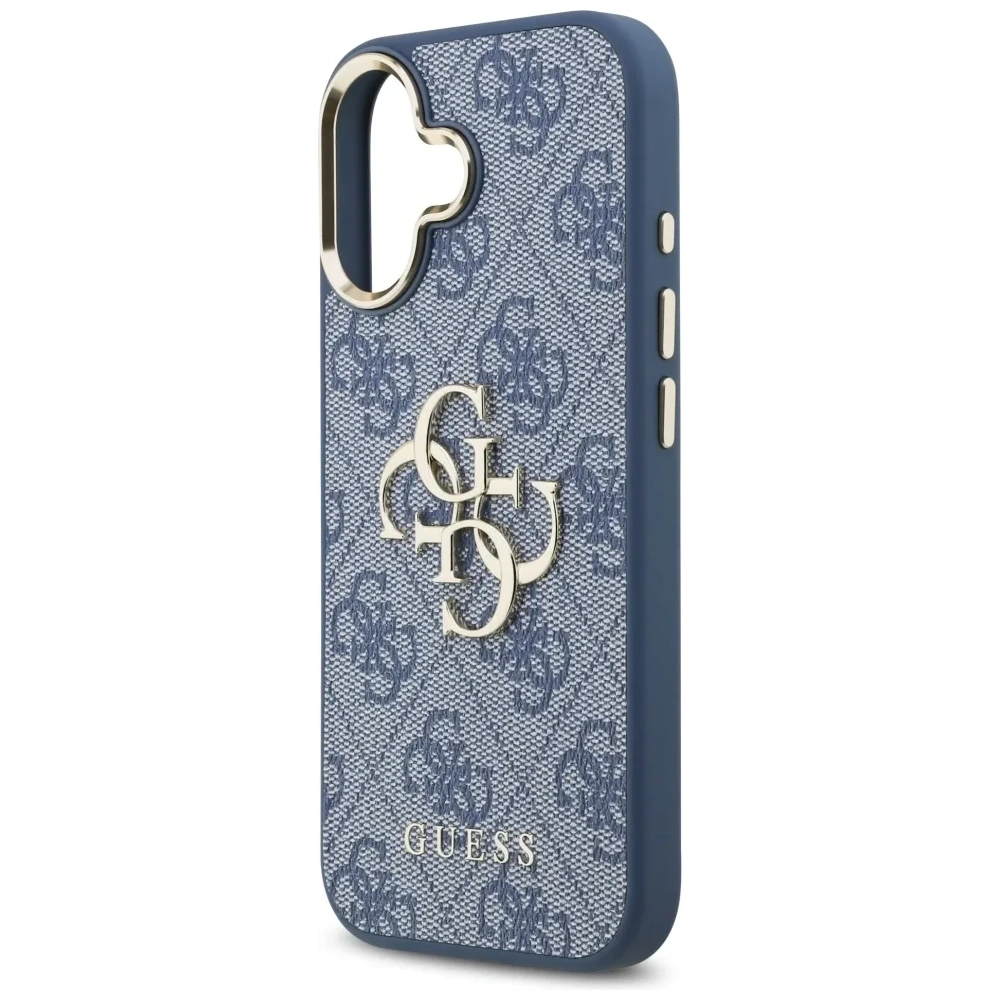 Etui Guess 4G Big 4G Classic Logo do Apple iPhone 17 niebieski złoty