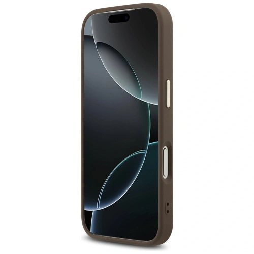 Etui Guess 4G Big 4G Classic Logo do Apple iPhone 17 Pro brązowy złoty