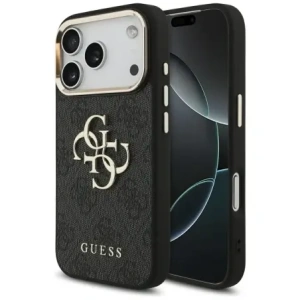 Etui Guess 4G Big 4G Classic Logo do Apple iPhone 17 Pro czarny złoty