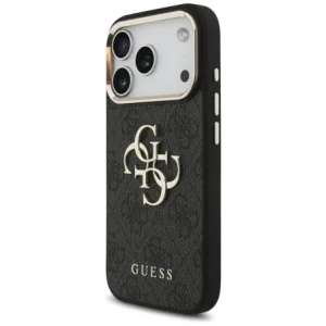 Etui Guess 4G Big 4G Classic Logo do Apple iPhone 17 Pro czarny złoty