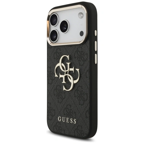 Etui Guess 4G Big 4G Classic Logo do Apple iPhone 17 Pro czarny złoty