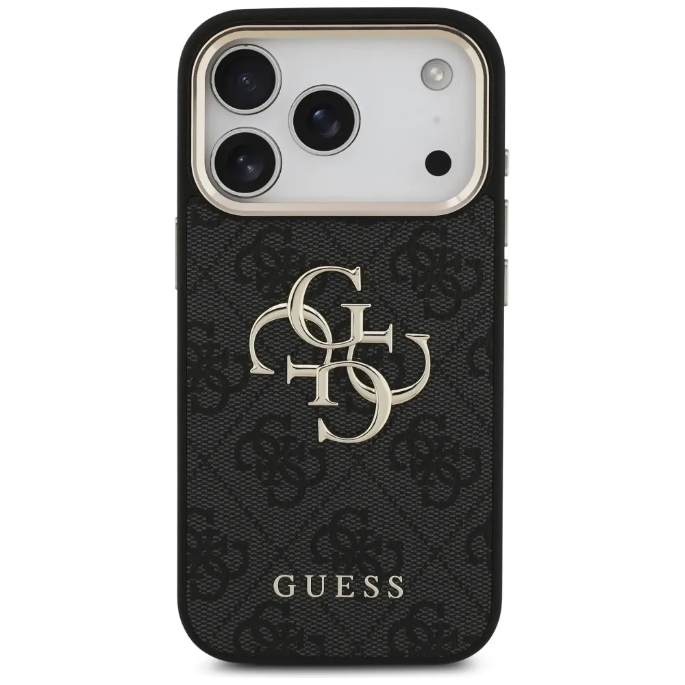 Etui Guess 4G Big 4G Classic Logo do Apple iPhone 17 Pro czarny złoty