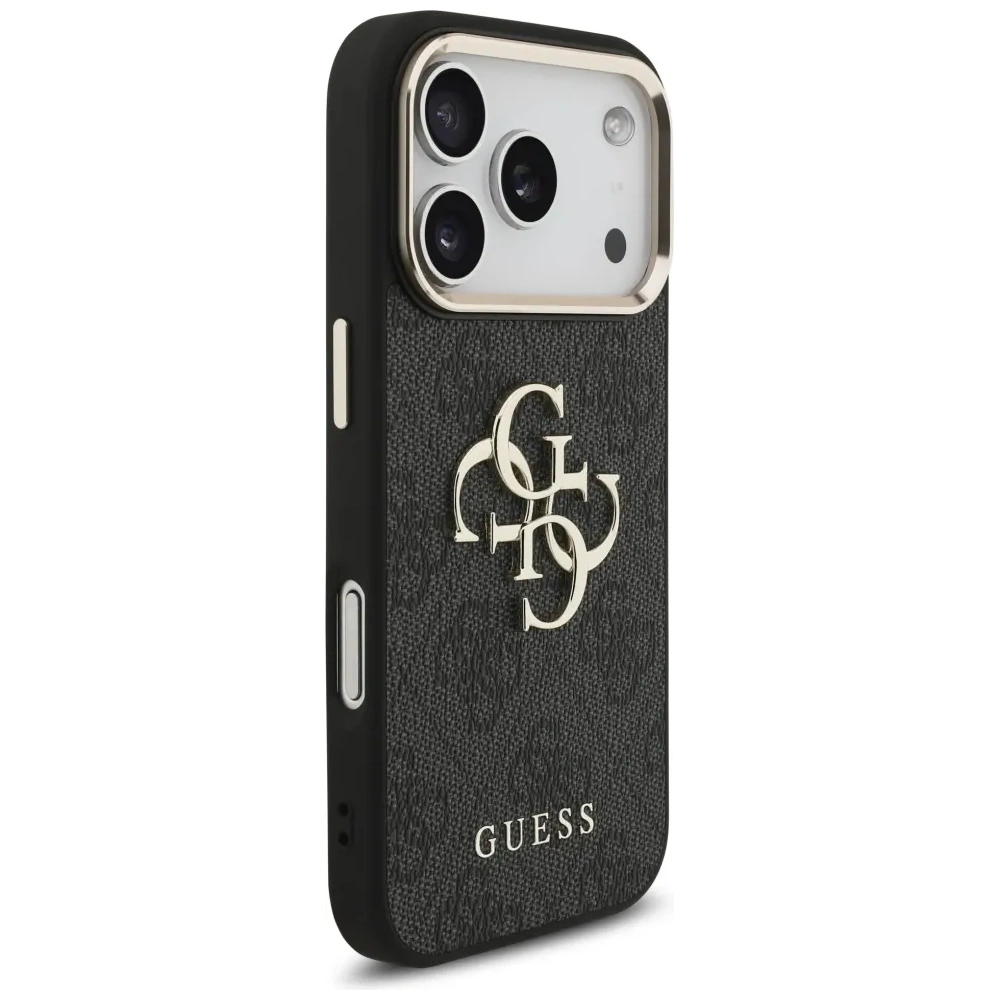 Etui Guess 4G Big 4G Classic Logo do Apple iPhone 17 Pro czarny złoty