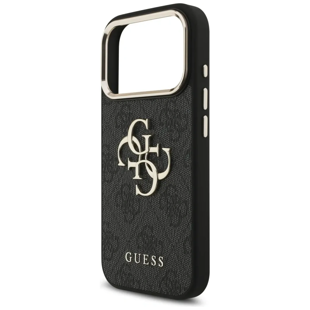 Etui Guess 4G Big 4G Classic Logo do Apple iPhone 17 Pro czarny złoty