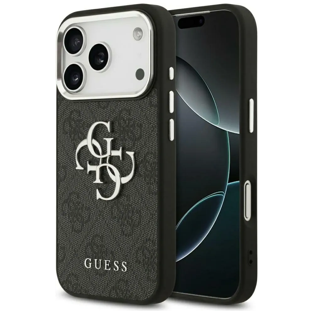 Etui Guess 4G Big 4G Classic Logo do Apple iPhone 17 Pro Max czarny srebrny
