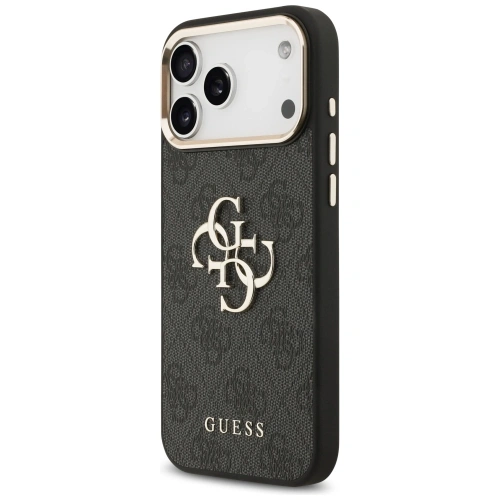 Etui Guess 4G Big 4G Classic Logo do Apple iPhone 17 Pro Max czarny złoty