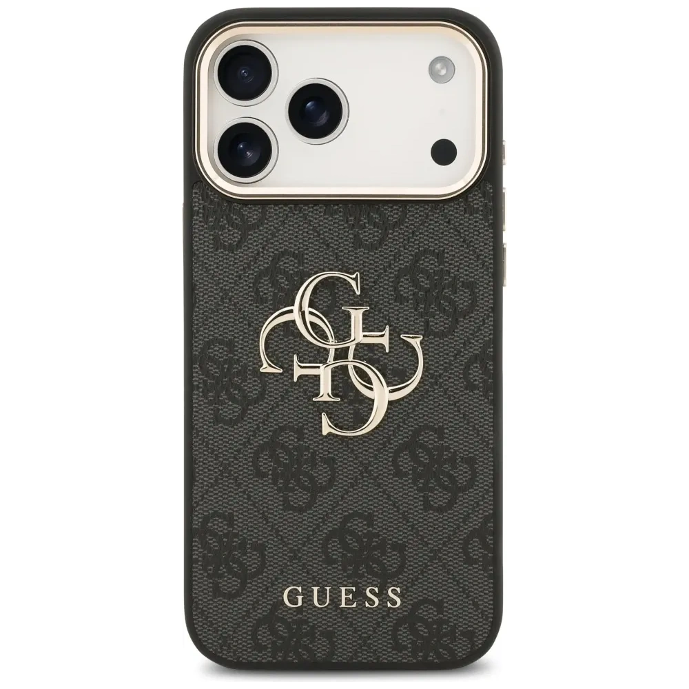 Etui Guess 4G Big 4G Classic Logo do Apple iPhone 17 Pro Max czarny złoty