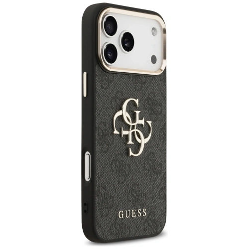 Etui Guess 4G Big 4G Classic Logo do Apple iPhone 17 Pro Max czarny złoty