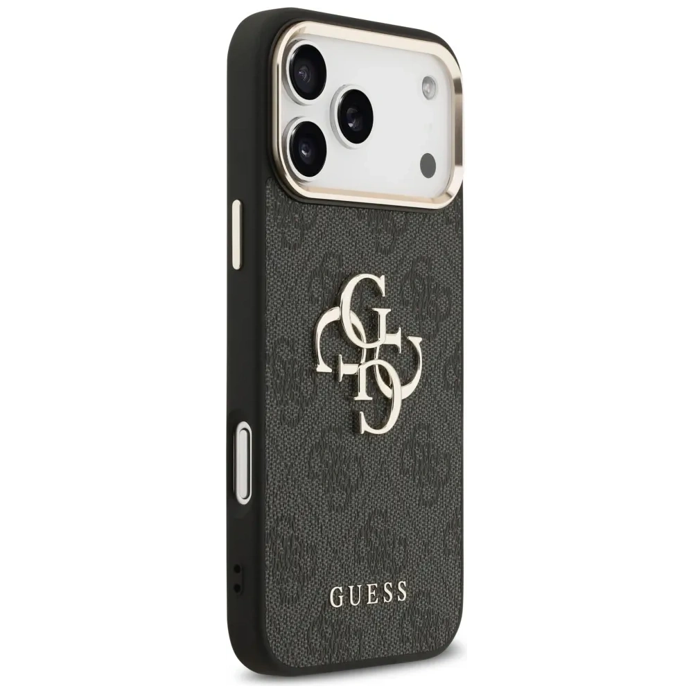 Etui Guess 4G Big 4G Classic Logo do Apple iPhone 17 Pro Max czarny złoty