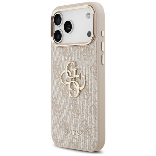Etui Guess 4G Big 4G Classic Logo do Apple iPhone 17 Pro Max różowy złoty