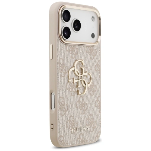 Etui Guess 4G Big 4G Classic Logo do Apple iPhone 17 Pro Max różowy złoty