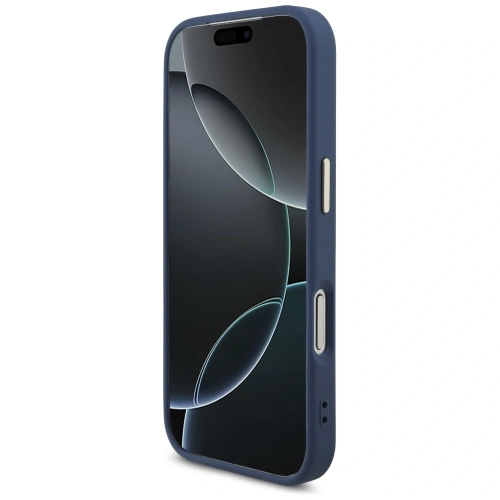 Etui Guess 4G Big 4G Classic Logo do Apple iPhone 17 Pro niebieski złoty