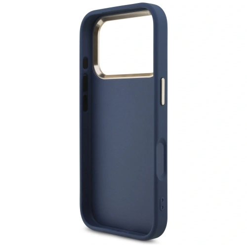 Etui Guess 4G Big 4G Classic Logo do Apple iPhone 17 Pro niebieski złoty