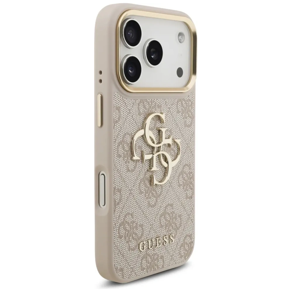 Etui Guess 4G Big 4G Classic Logo do Apple iPhone 17 Pro różowy złoty