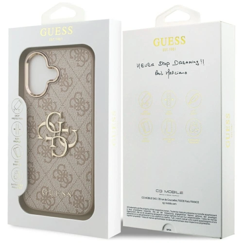 Etui Guess 4G Big 4G Classic Logo do Apple iPhone 17 różowy złoty