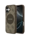 Etui Guess 4G Circle Classic Logo MagSafe do Apple iPhone 17 brązowy
