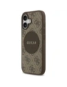Etui Guess 4G Circle Classic Logo MagSafe do Apple iPhone 17 brązowy