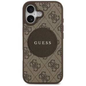 Etui Guess 4G Circle Classic Logo MagSafe do Apple iPhone 17 brązowy