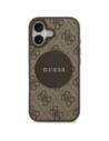 Etui Guess 4G Circle Classic Logo MagSafe do Apple iPhone 17 brązowy