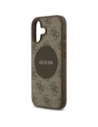 Etui Guess 4G Circle Classic Logo MagSafe do Apple iPhone 17 brązowy