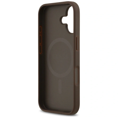 Etui Guess 4G Circle Classic Logo MagSafe do Apple iPhone 17 brązowy