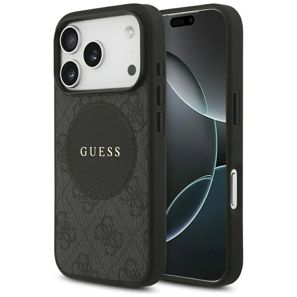 Etui Guess 4G Circle Classic Logo MagSafe do Apple iPhone 17 Pro czarny