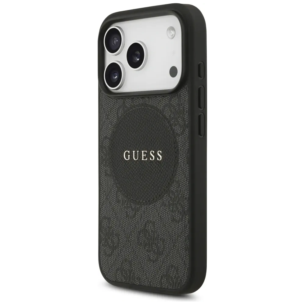 Etui Guess 4G Circle Classic Logo MagSafe do Apple iPhone 17 Pro czarny