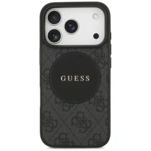 Etui Guess 4G Circle Classic Logo MagSafe do Apple iPhone 17 Pro czarny