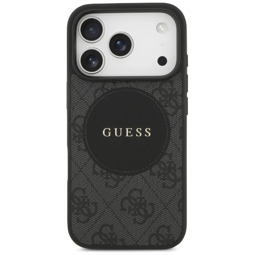 Etui Guess 4G Circle Classic Logo MagSafe do Apple iPhone 17 Pro czarny