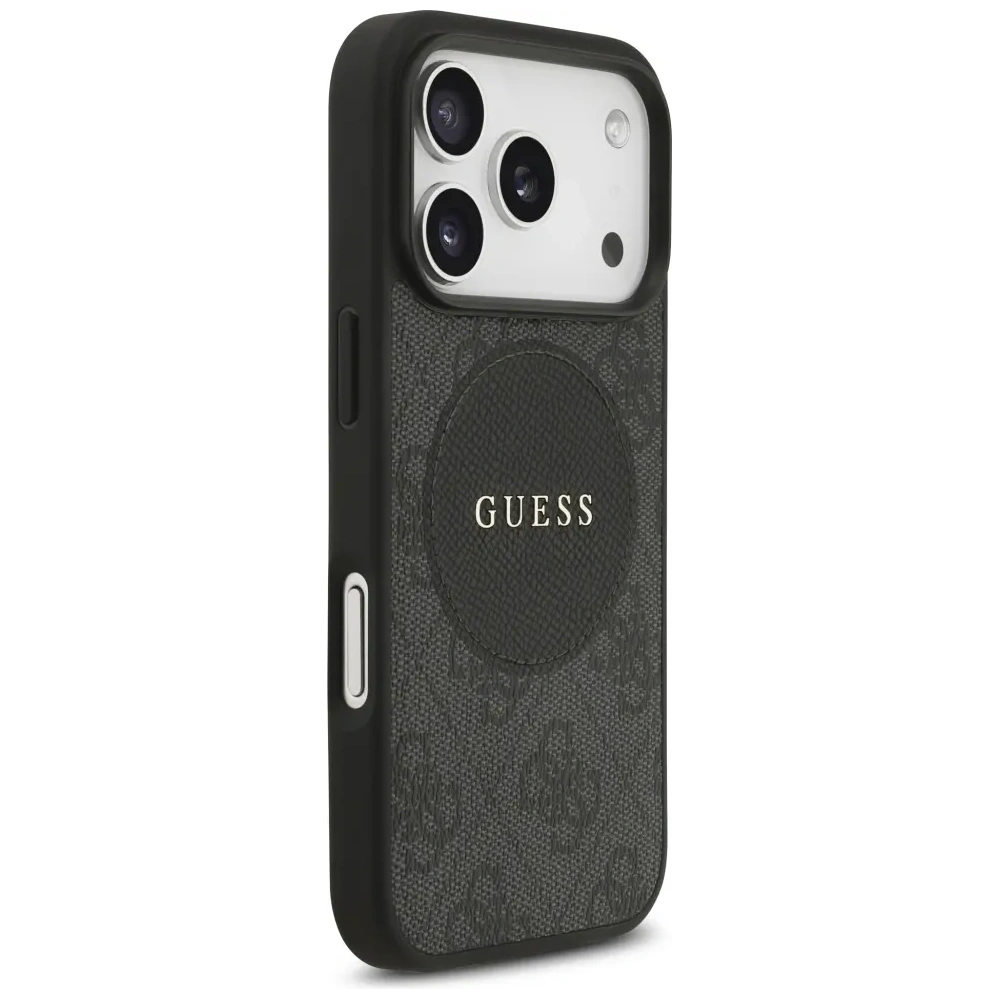 Etui Guess 4G Circle Classic Logo MagSafe do Apple iPhone 17 Pro czarny
