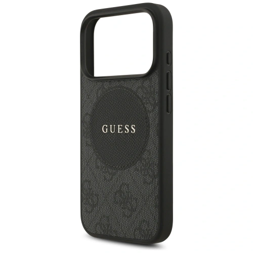 Etui Guess 4G Circle Classic Logo MagSafe do Apple iPhone 17 Pro czarny
