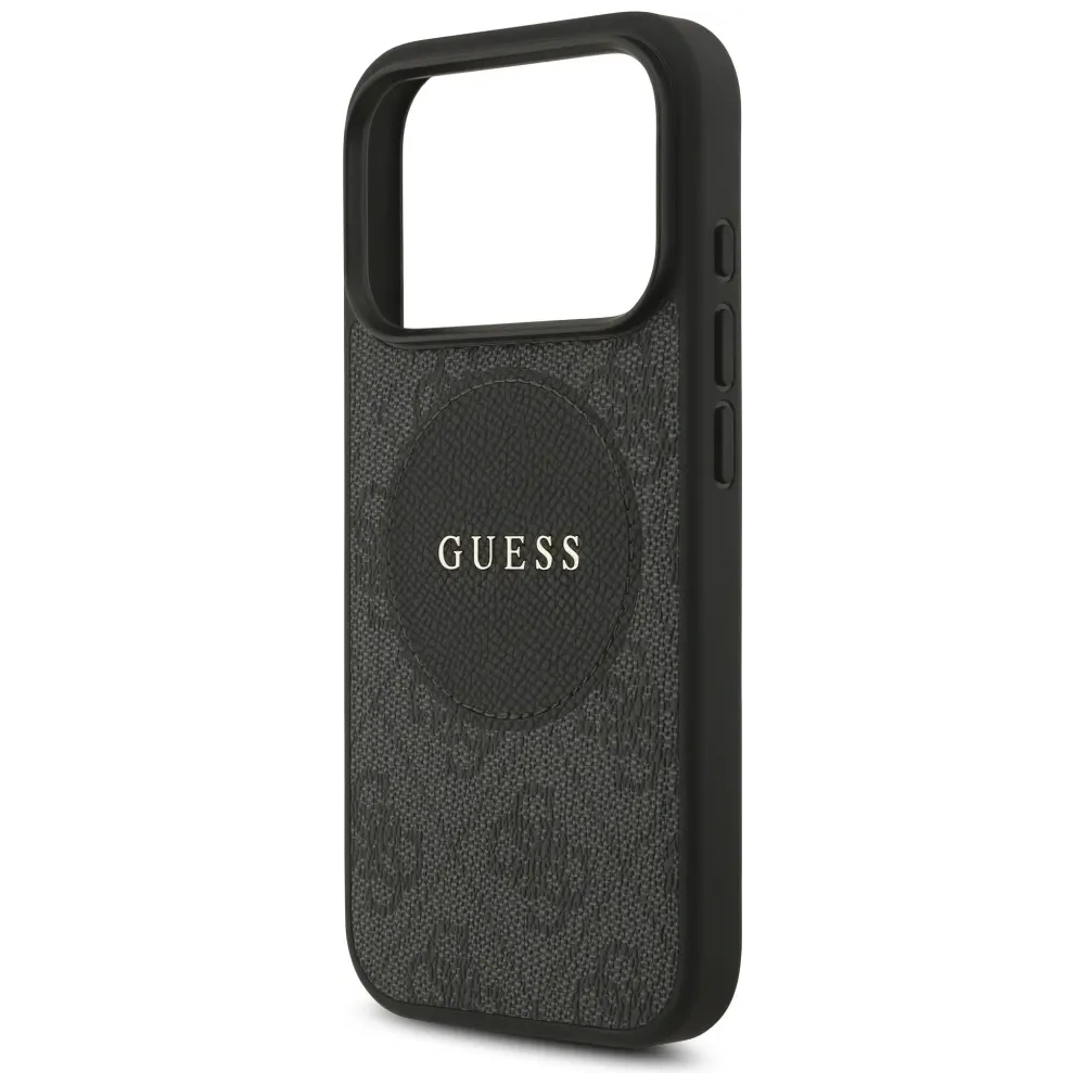 Etui Guess 4G Circle Classic Logo MagSafe do Apple iPhone 17 Pro czarny